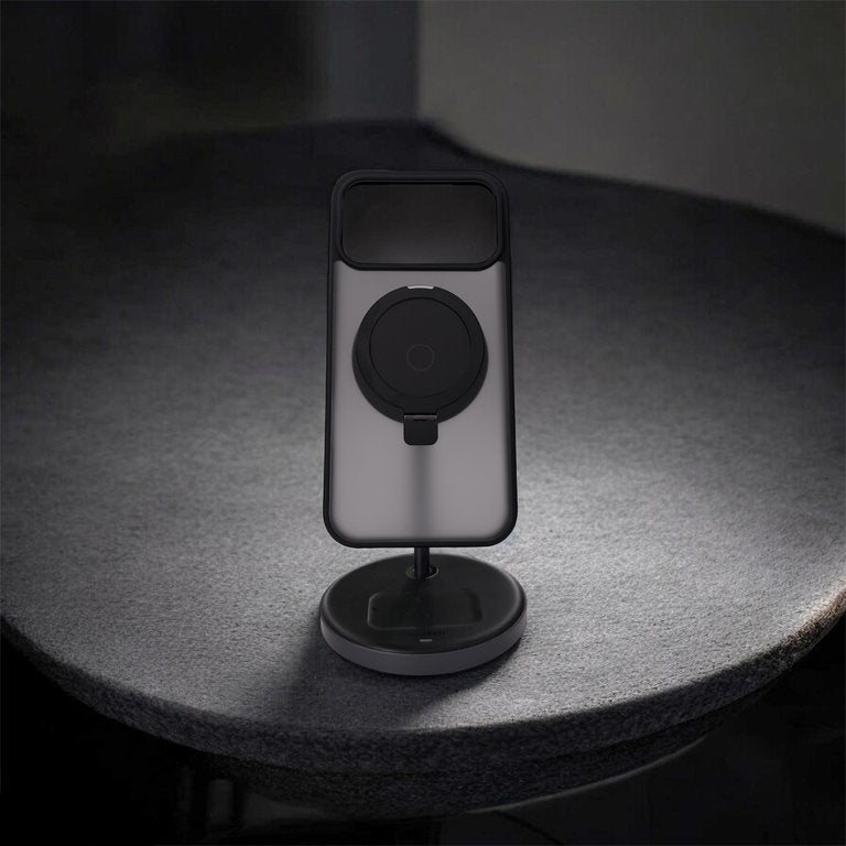 IPHONE 17 PRO MAX MAGNETIC RING STAND MATTE SHOCKPROOF CASE - كفر ايفون 17 برو ماكس مع ستاند