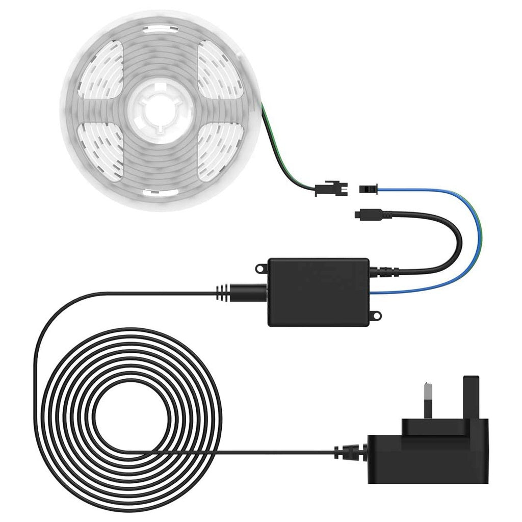 Porodo Blue 16.4 Ft Sound Reactive RGB Strip Light with 44 Key Remote - ليد اضاءة تفاعلي مع الصوت بطول 16.4 قدم مع جهاز التحكم عن بعد بـ 44 مفتاحًا من بورودو