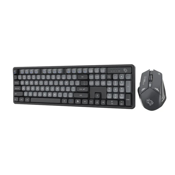 Porodo Gaming 2.4G and BT Keboard with Mouse DPI 1600 Grey/B - كيبورد وماوس لاسلكيين للالعاب من بورودو