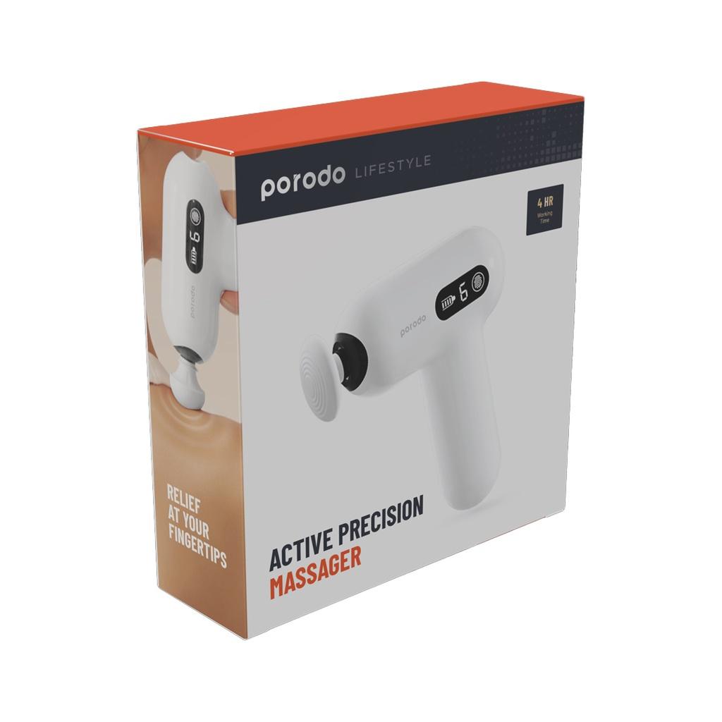 Porodo Lifestyle Mini Massage Gun with 4 Head - جهاز مساج صغير 15 واط من بورودو