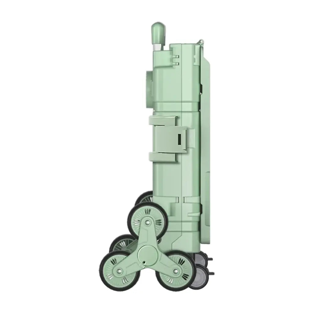 Porodo Lifestyle 75L Magnetic Slide Cover Foldable Camping Trolley Green - عربة تخييم قابلة للطي بسعة 75 لتر بنظام عجلات دوارة متعددة الاتجاهات من بورودو اخضر