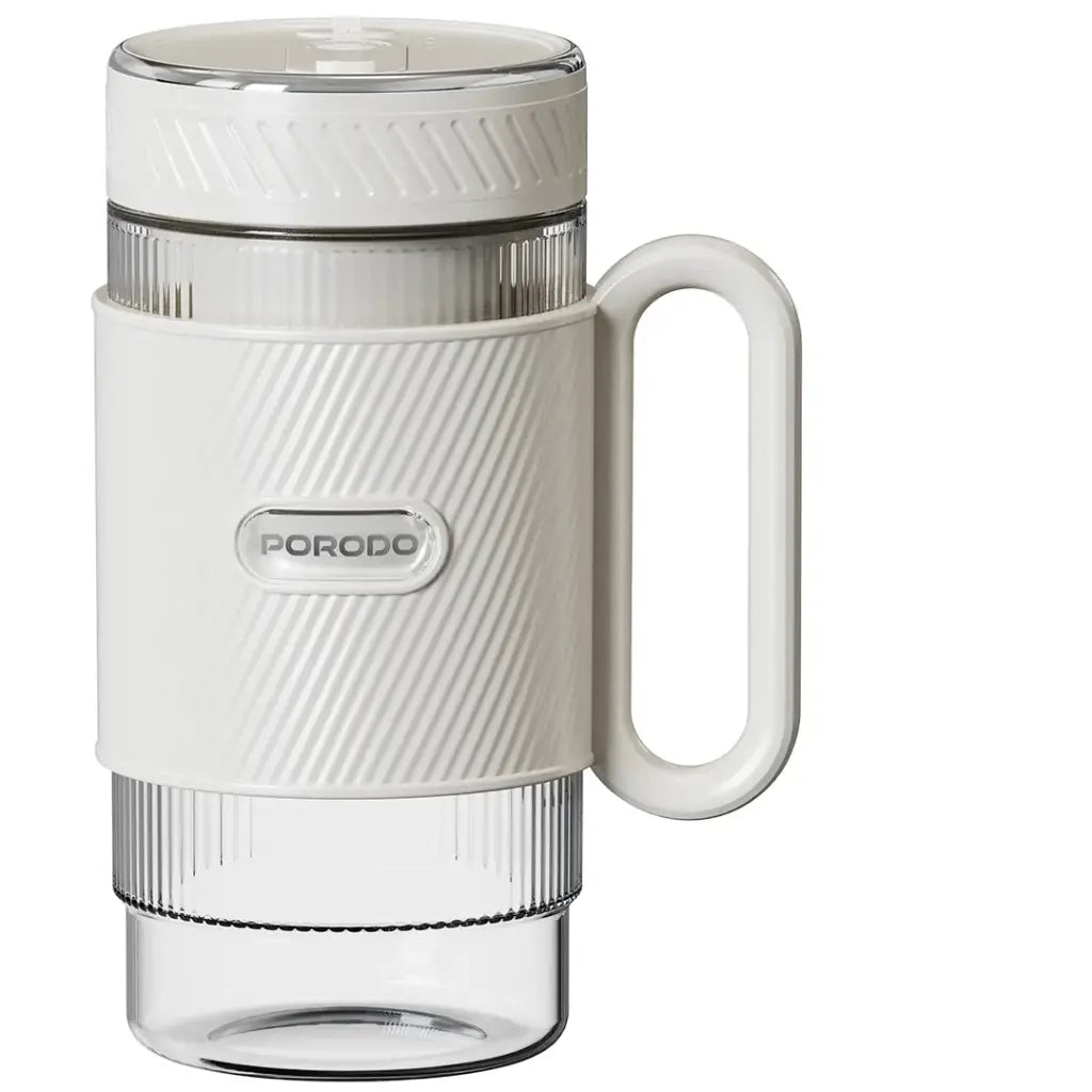Porodo 2 in 1 Portable Blender with Mini smoothie maker White - خلاط محمول 2 في 1 مع كوبين لصنع السموذي من بورودو ابيض