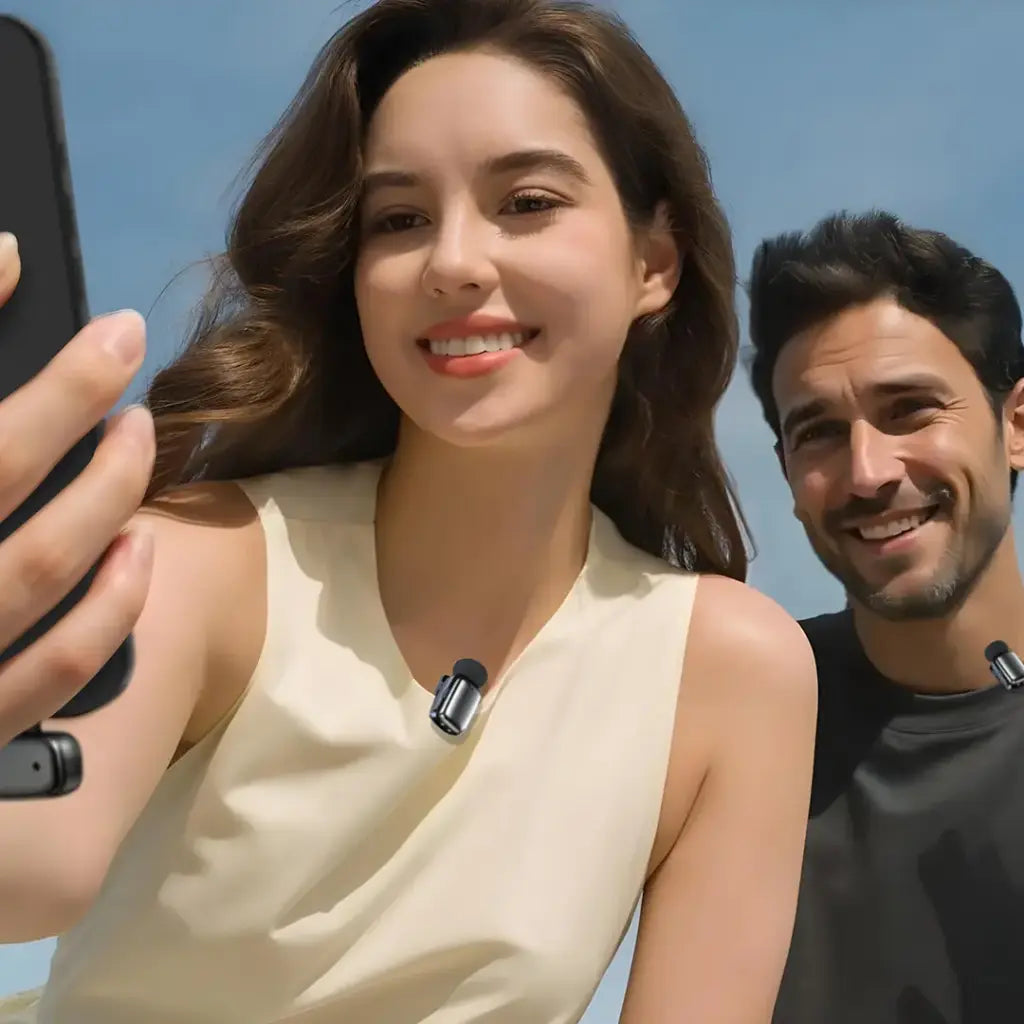 Porodo Microphone 60mAh Lightning port Black - نك مايك لاسلكي بمنفذ لايتننغ من بورودو اسود