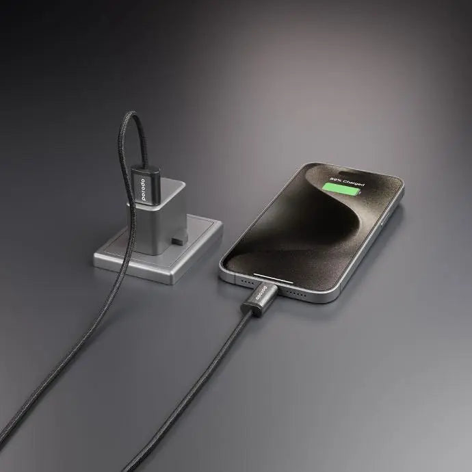 Porodo Woven 3A USB-A to Type-C Cable 1.2M - كيبل يو اس بي تايب سي من بورودو