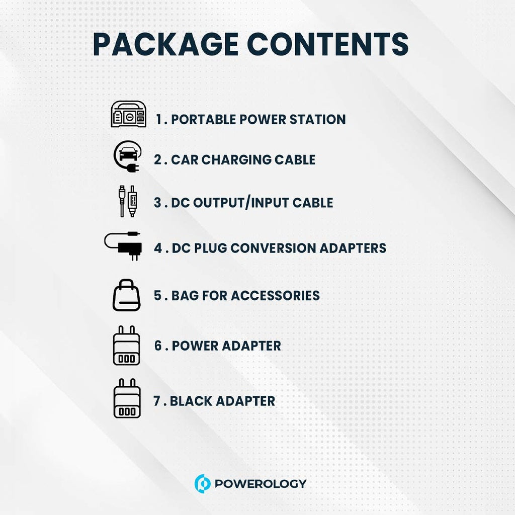 Powerology Portable Solar Power Generator 284Wh 300W QC 76800MAH - مولد طاقة شمسية محمول 76800 ملي امبير 300 واط من باورولوجي