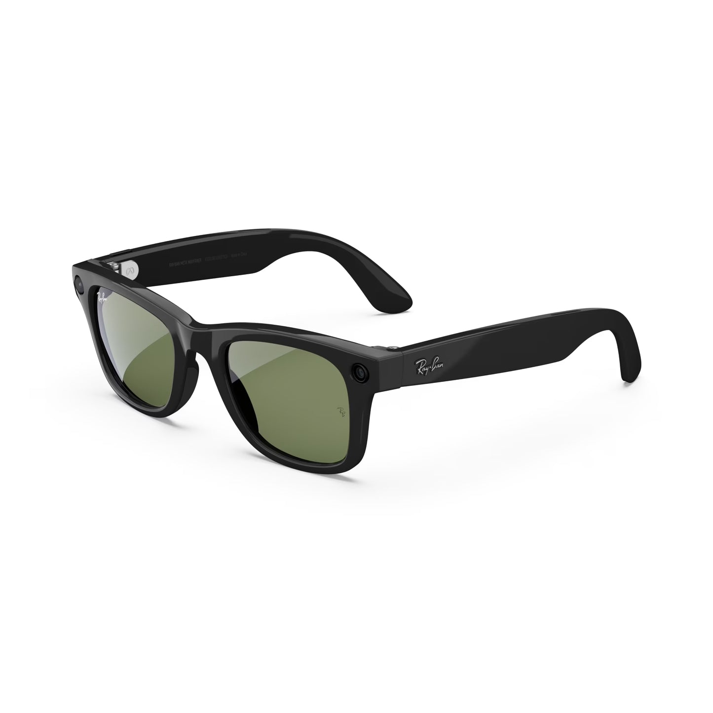 RAYBAN META WAYFARER SHINY BLACK G15 GREEN - نظارات ذكية من راي بان لون الاطار اسود والعدسات اخضر