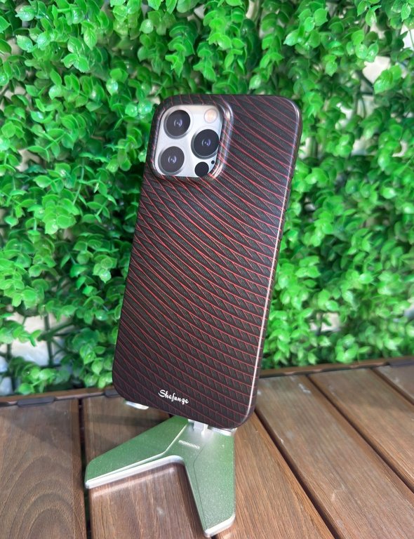 SHEFANGE CASE FOR IPHONE 16 PRO MAX RED- كفر سليكون للايفون 16 برو ماكس من شيفانج