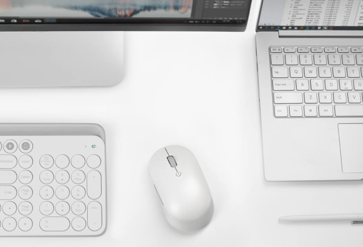 MI DUAL MODE WIRELESS MOUSE SILENT EDITION WHITE - ماوس لاسلكي من شاومي ابيض