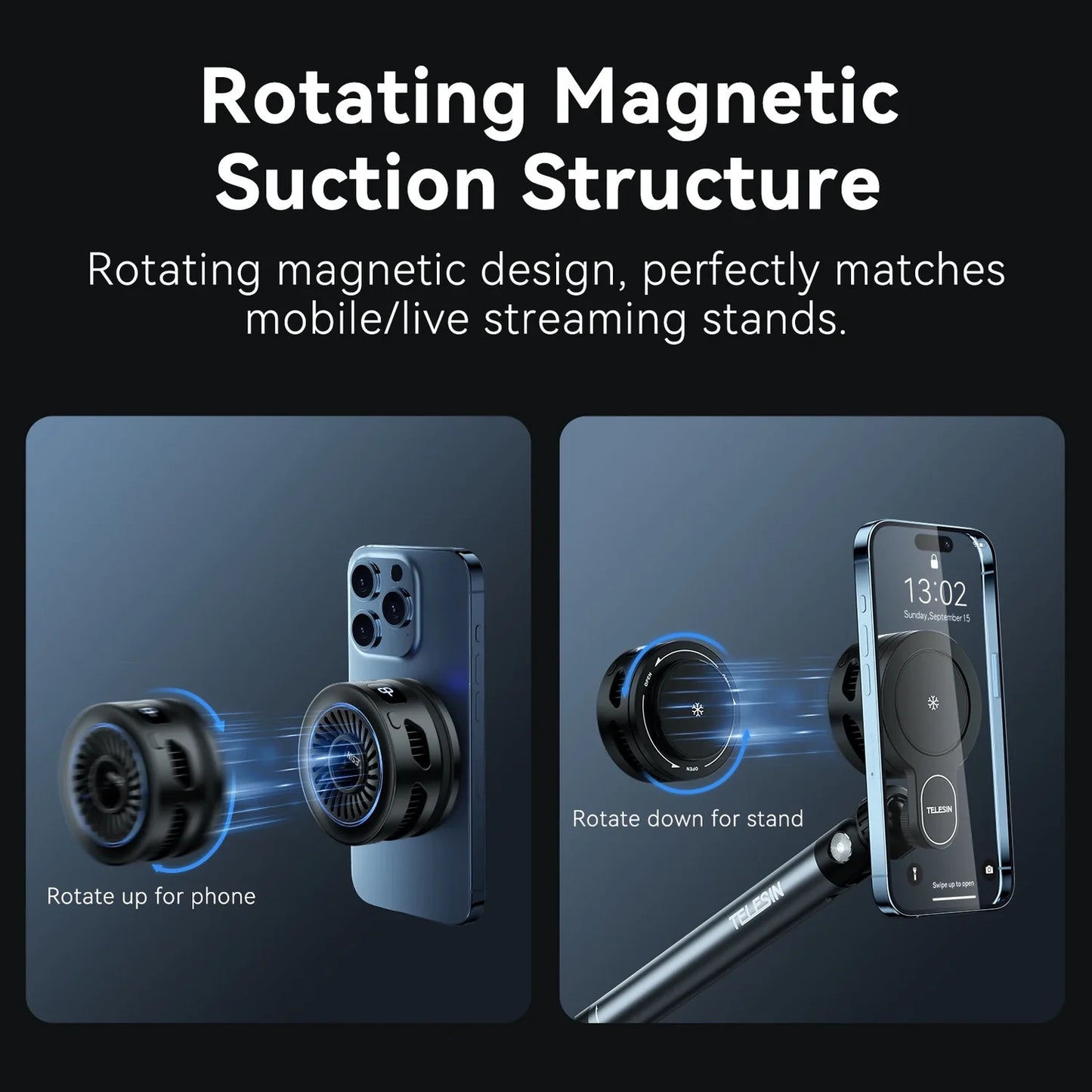 TELESIN MOBILE PHONE COOLING FAN
مروحة تبريد الهواتف المحمولة من تيلسن