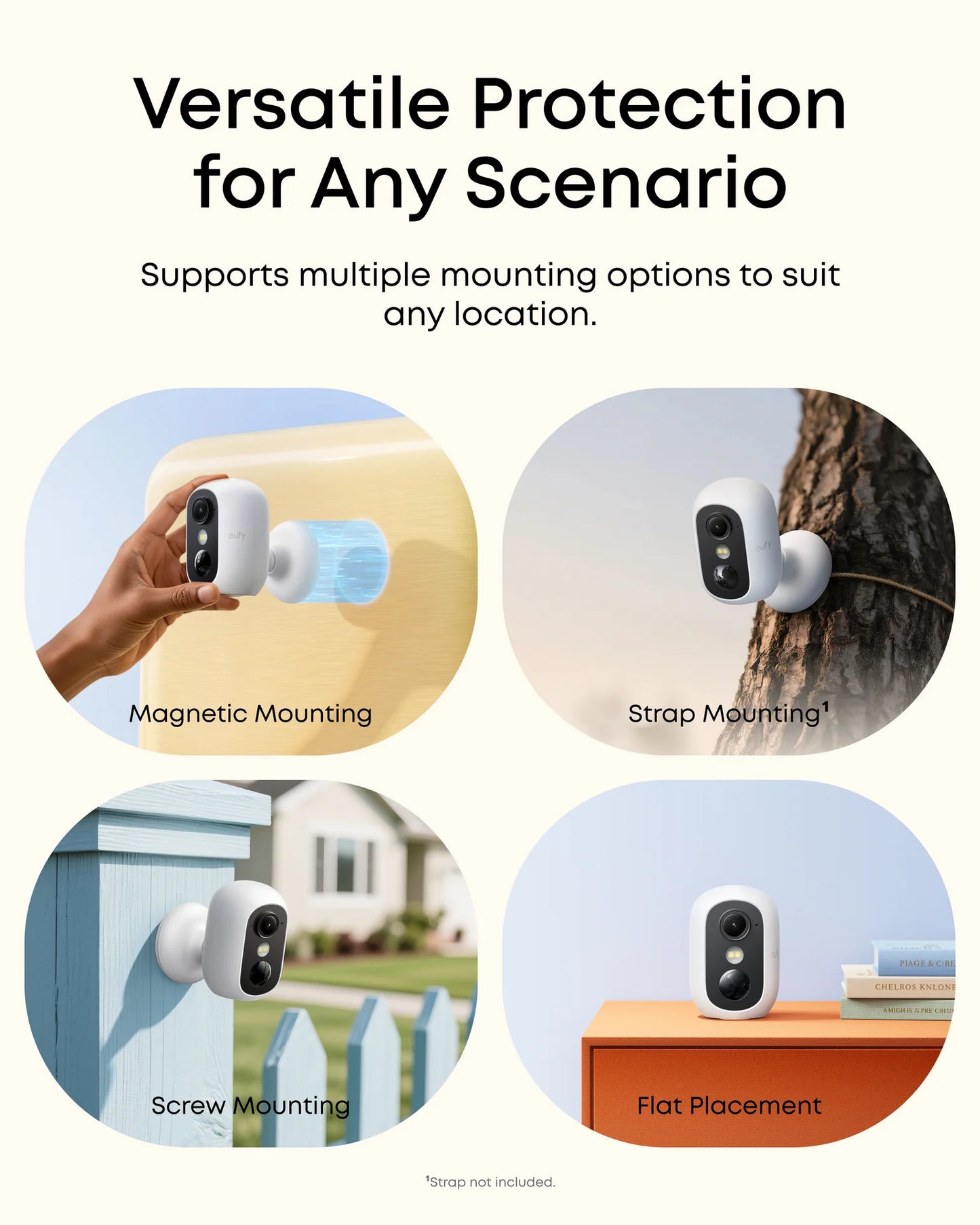 eufy Cam C35 2+1 kit White - كاميرا مراقبة منزلية داخلية وخارجية ذكية لاسلكية طقم 2 في 1 من انكر