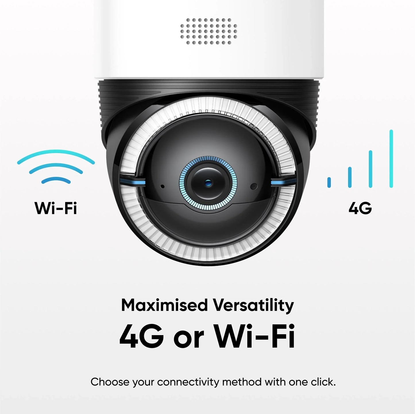 Anker Eufy 4G LTE Cam S330 White - كاميرا منزلية خارجية ذكية تعمل بالطاقة الشمسية مع بطاقة SIM وبطاقة SD سعة 32 جيجابايت من انكر