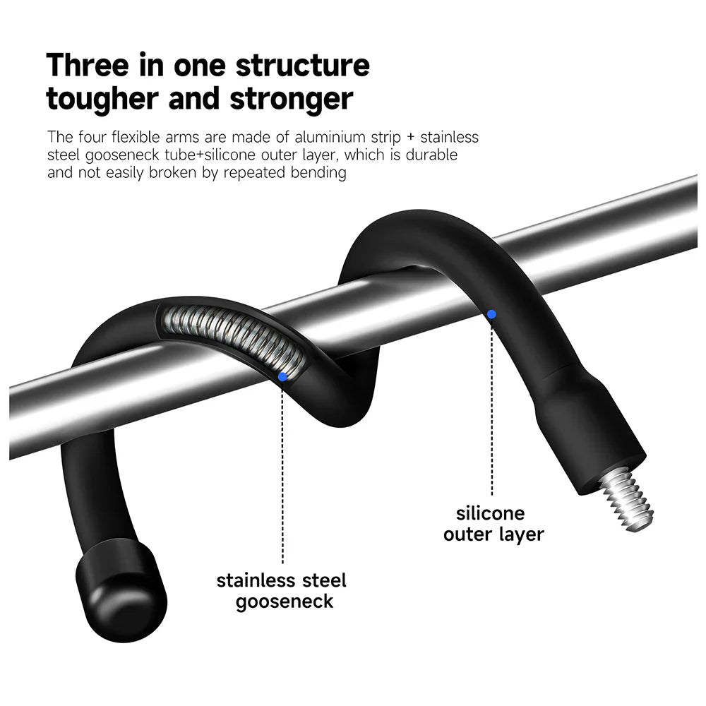 TELESIN Adjustable Universal Fence Mount for Action Cameras/ Phones - ستاند للكاميرات والهواتف الذكية على الاسوار قابل للتعديل من تيليسن