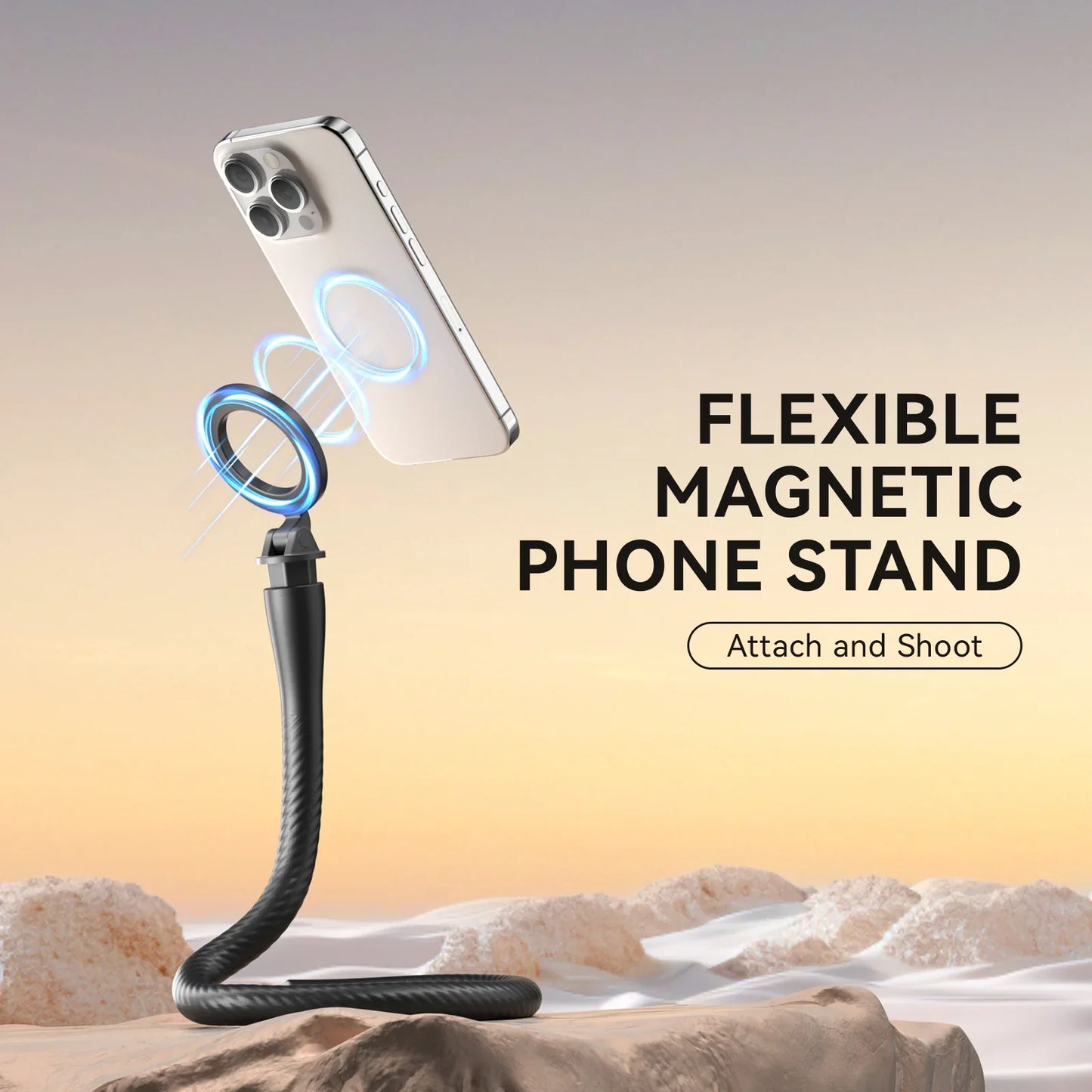 TELESIN Flexible Mount for Phones - ستاند مغناطيسي مرن للهاتف والكاميرا من تيليسن