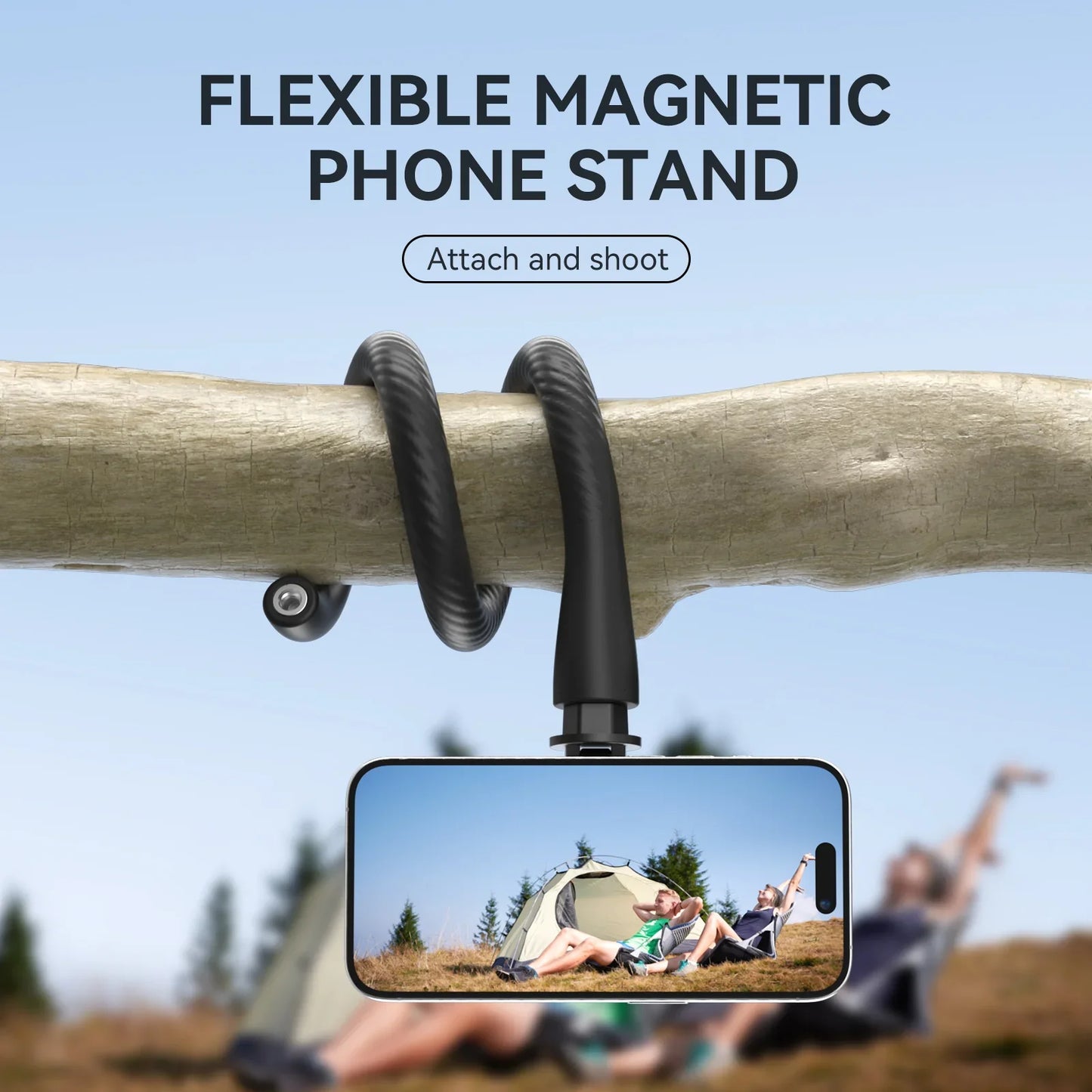 TELESIN Flexible Mount for Phones - ستاند مغناطيسي مرن للهاتف والكاميرا من تيليسن