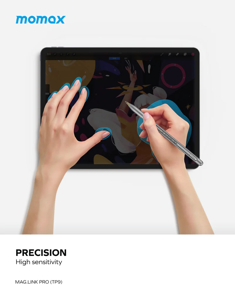 MOMAX MAG.LINK PRO PEN TITANIUM TP9L - قلم للايباد من موماكس تيتانيوم الطبيعي