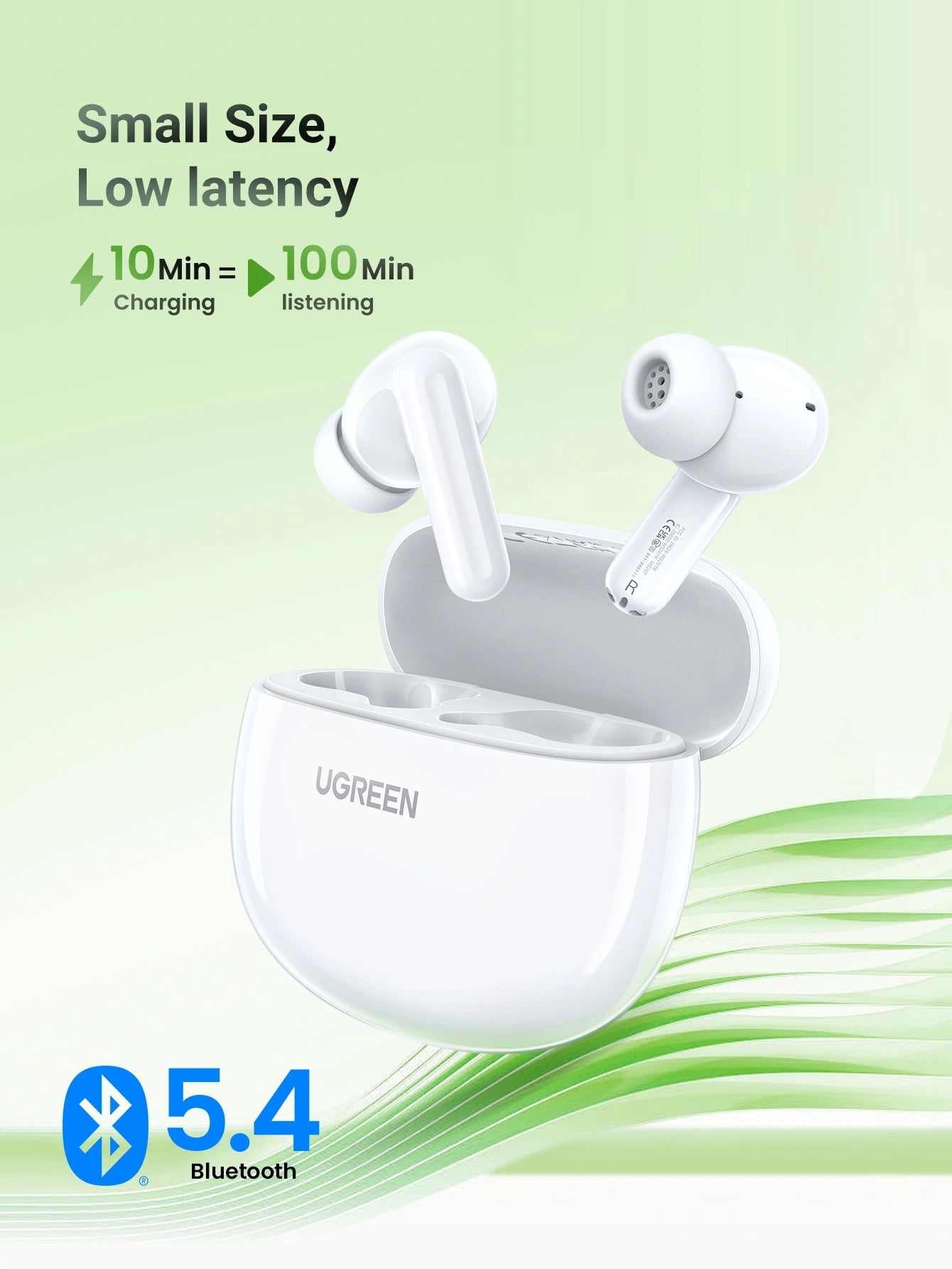 UGREEN HiTune P3 TW Earbuds White - سماعات بلوتوث من يوكرين ابيض