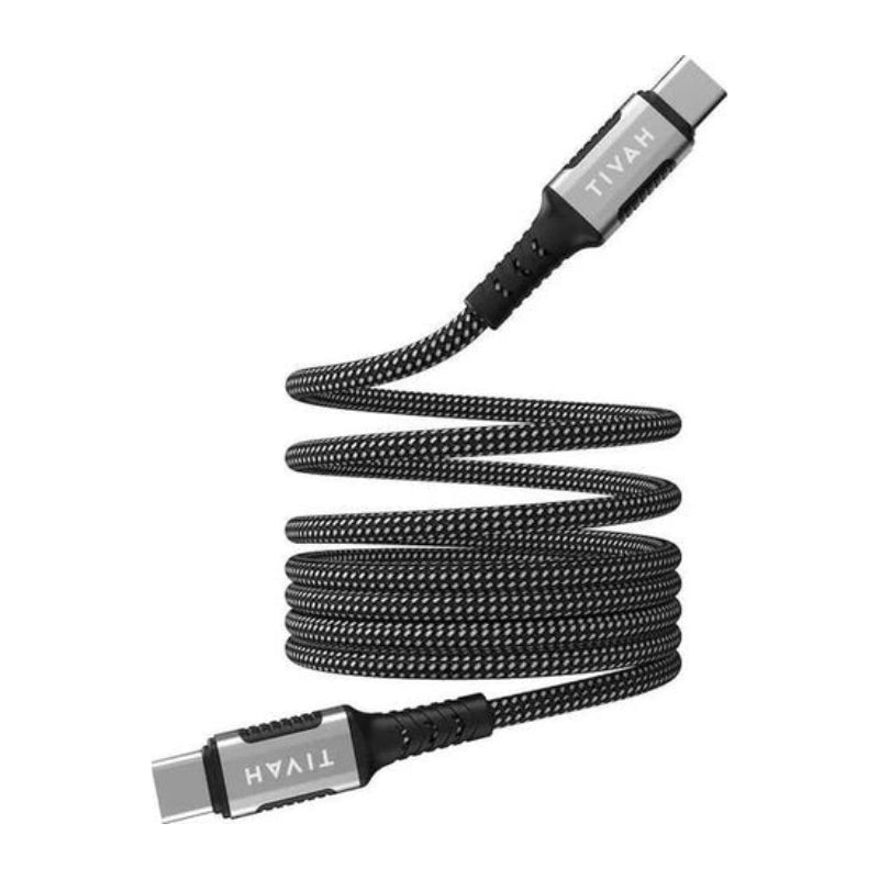 Havit CB6297 Magnetic Cable C-C PD60W black - كيبل تايب سي تايب سي 60 واط مغناطيسي من هافيت اسود