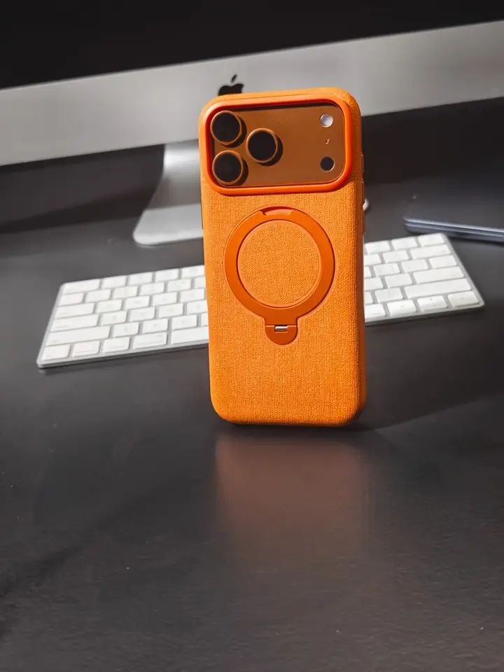 Tadamall Premium Case For iPhone 17 Pro Max Orange - كفر ايفون 17 برو ماكس برتقالي