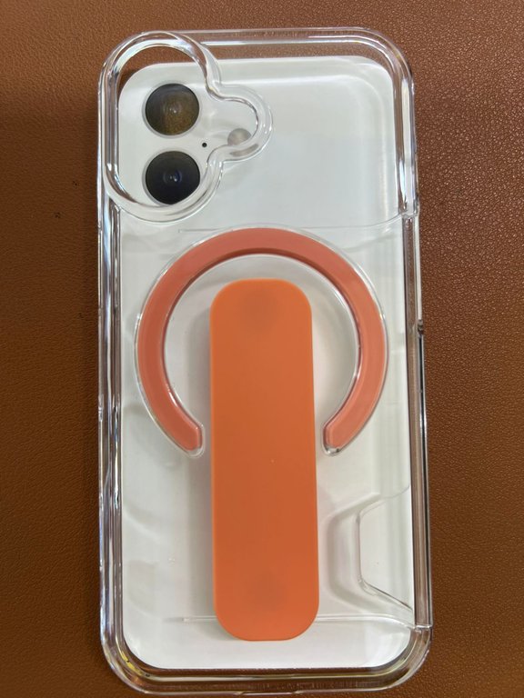 TADAGEE CLEAR CASE WITH GRIP FOR IPHONE 17 ORANGE - كفر ايفون 17 برتقالي