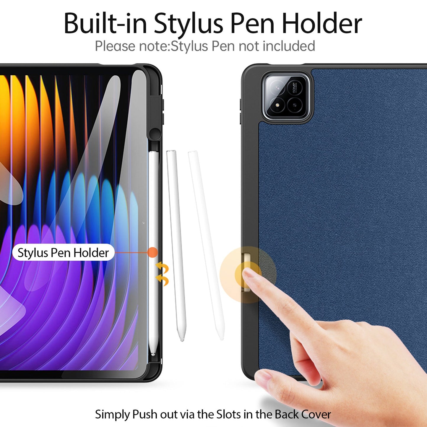 DOMO BOOK CASE FOR MI PAD PRO 7 / 7 PRO - كفر مي باد 7 / 7 برو من دومو ازرق