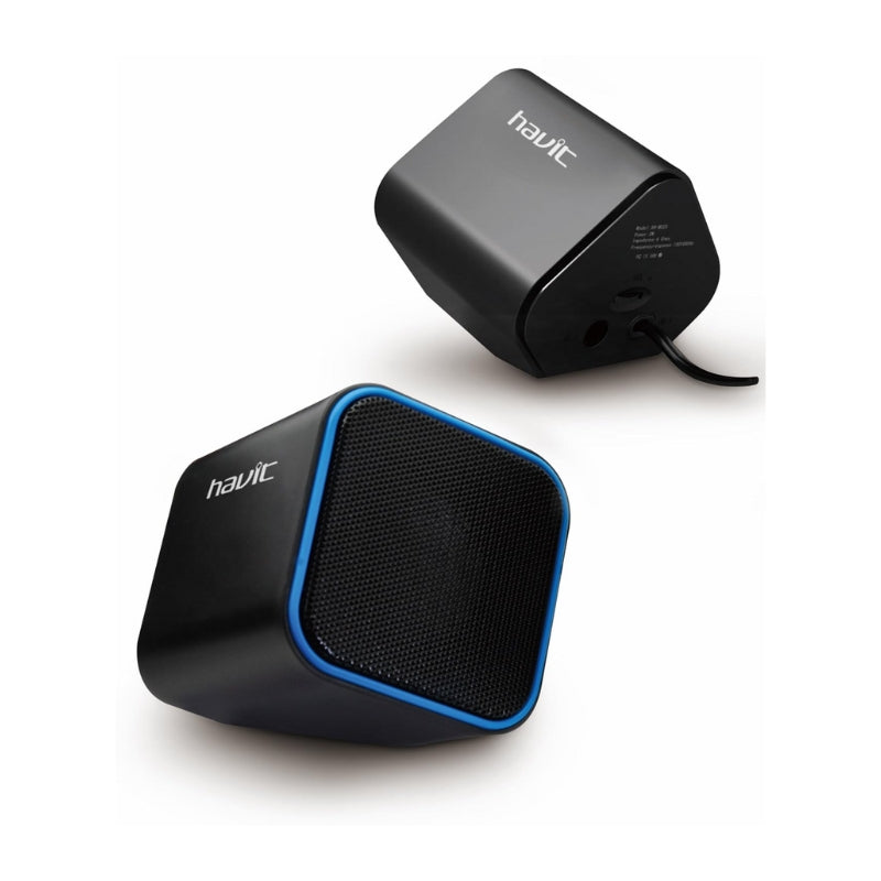 Havit HV-SK473 USB2.0 Speakers Black + Blue - سبيكر كمبيوتر سلكي 6 واط من هافيت