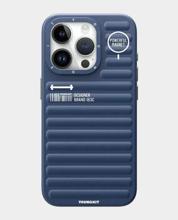 YOUNGKIT CASE FOR iPhone 15 PRO MAX BLUE - كفر ايفون 15 برو ماكس ازرق