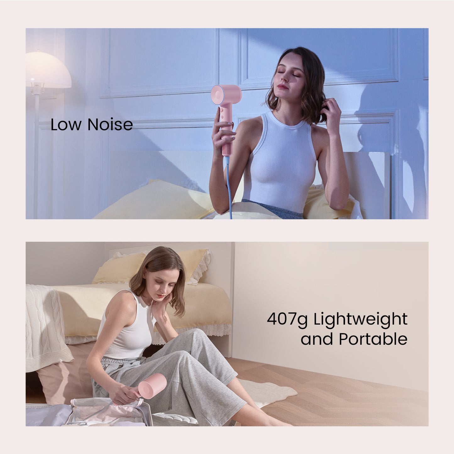 LAIFEN HAIR DRYER SWIFT PREMIUM GOLDEN PINK - شسوار الشعر 1500 واط سويفت بريميوم الذهبي وردي من لايفن