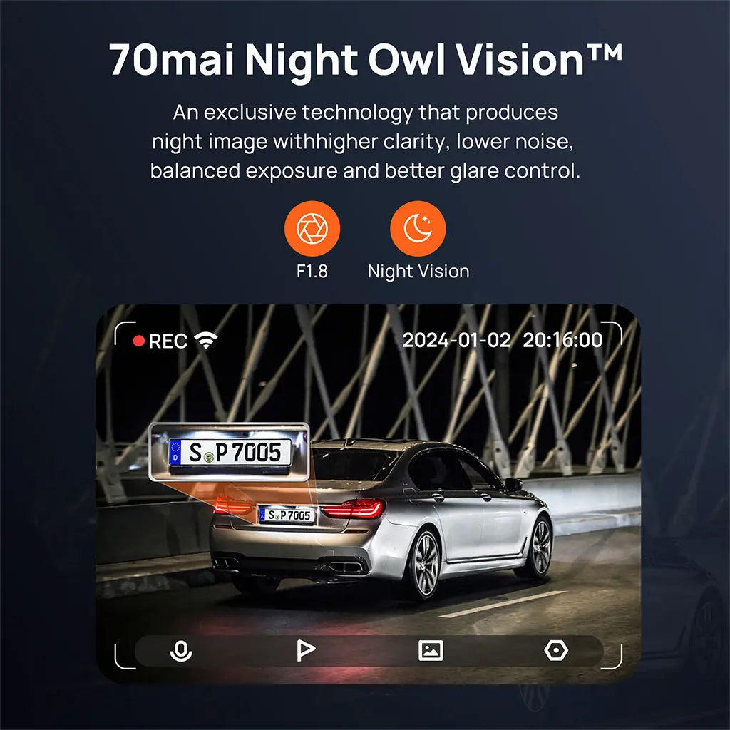 70MAI A500S - كاميرا سيارة امامية من شاومي