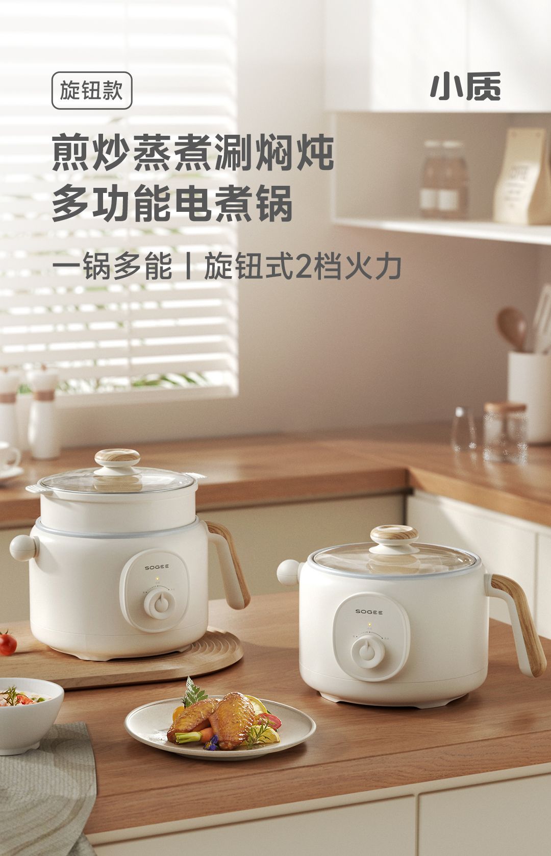 SMALL MULTI-FUNCTION ELECTRIC COOKER 2L REGULAR - قدر الطهي الكهربائي المتعدد الوظائف سعة 2 لتر 600 واط