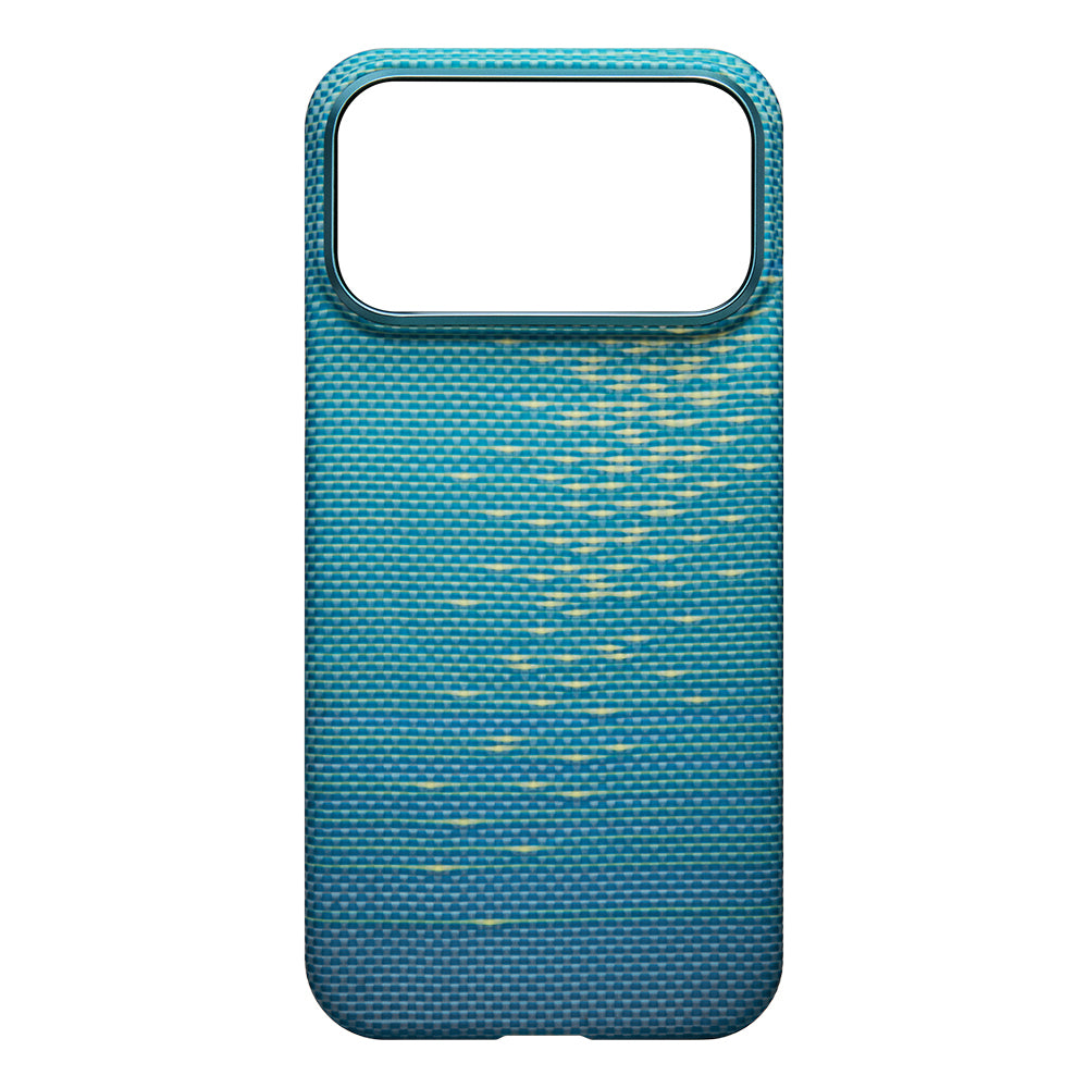 PITAKA Glints Of Gold Ultra-Slim Case For iPhone 17 Pro Max (Lucid Blue) - كفر ايفون 17 برو ماكس فائق النحافة ماك سيف من بيتاكا ازرق