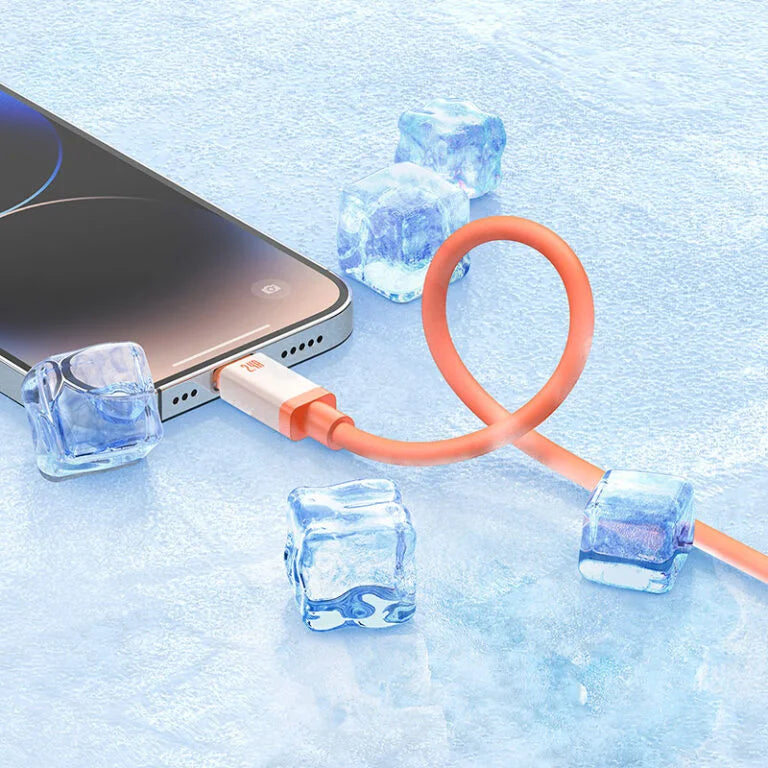 Baseus 0℃ Series Fast Charging Data Cable usb to lighting 2.4A1m Canyon Cora - كيبل لايتننغ من باسيوس