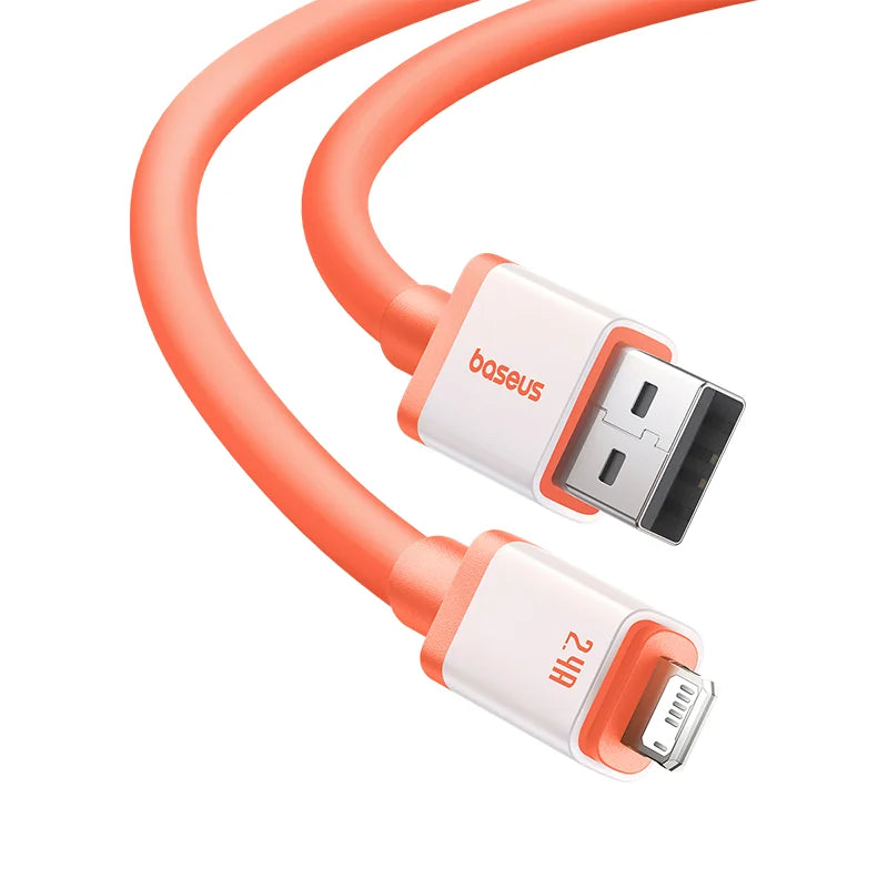 Baseus 0℃ Series Fast Charging Data Cable usb to lighting 2.4A1m Canyon Cora - كيبل لايتننغ من باسيوس