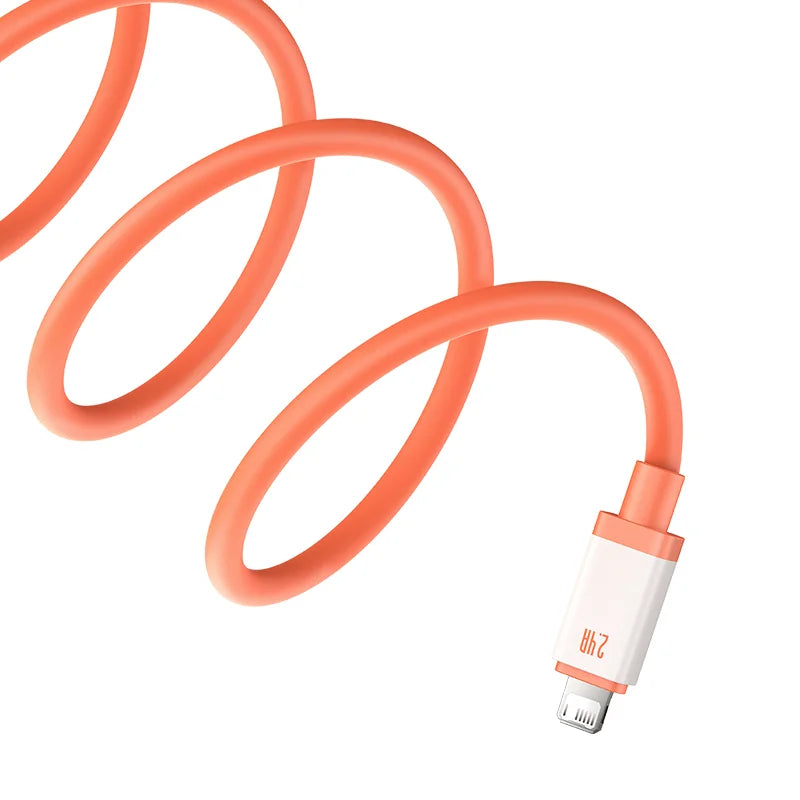 Baseus 0℃ Series Fast Charging Data Cable usb to lighting 2.4A1m Canyon Cora - كيبل لايتننغ من باسيوس