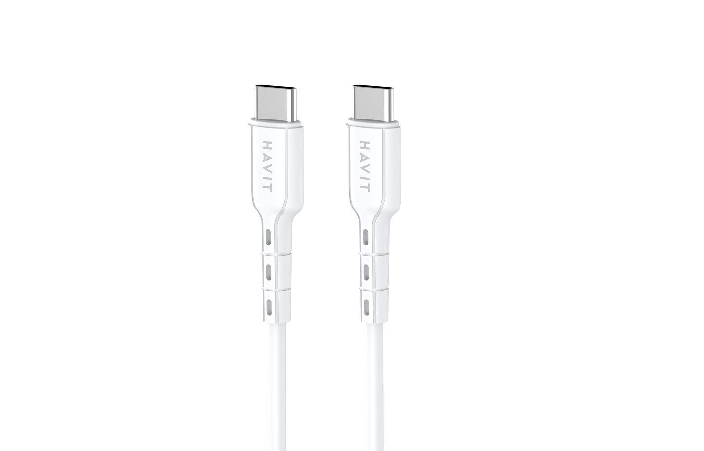 Havit CB6235 USB C to C 60W Fast Charging Cable 1m White - كيبل تايب سي تايب سي من هافيت ابيض