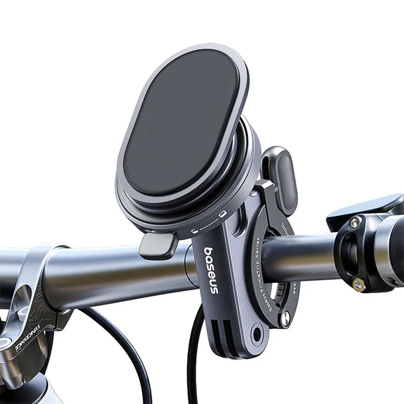 Baseus PrimeTrip Series Stick-on Type Bike Phone Mount Cosmic Black - ستاند مغناطيسي للدراجة الهوائية 2 في 1 من باسيوس