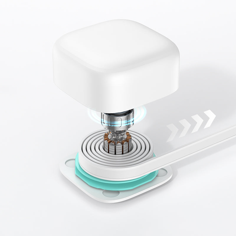 USAMS US-CC204 PD35W Dual Output GaN Fast Charger With Type-C Magnetic Retractable Cable Module white - شاحن 35 واط مع كيبل تايب سي مدمج مغناطيسي قابل للازالة من يوسامس ابيض