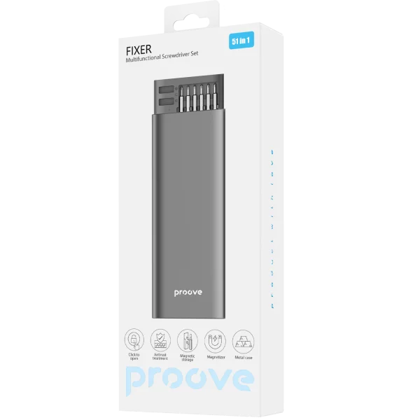 Proove Fixer 51in1 gray - مجموعه مفكات 51 في 1 من بروف