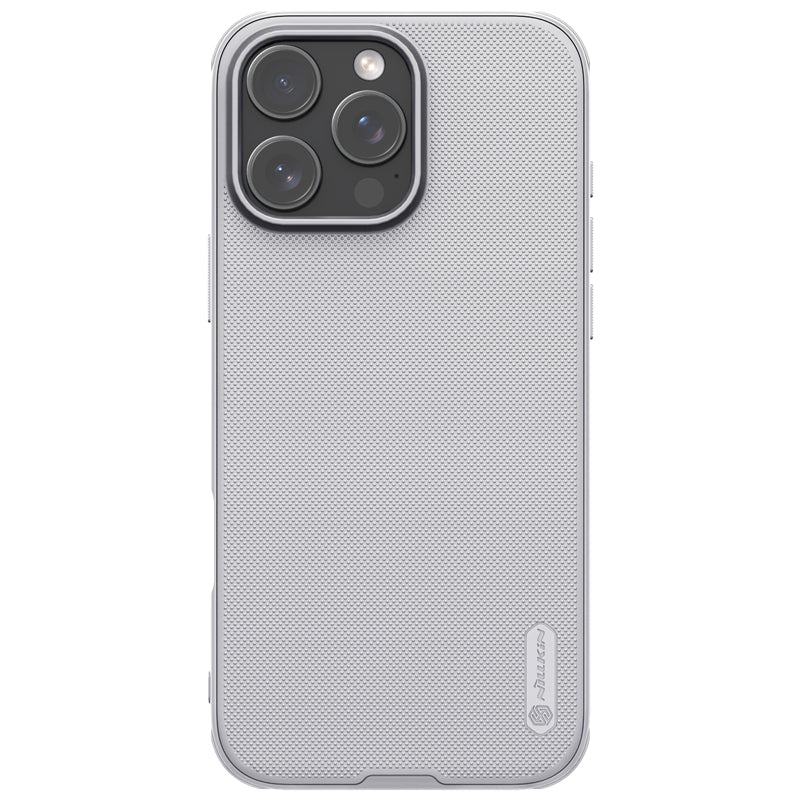 Nillkin Super Frosted Shield Pro for Apple iPhone 16 Pro Max (Without Logo cutout) Grey - كفر ايفون 16 برو ماكس رمادي من نيلكين