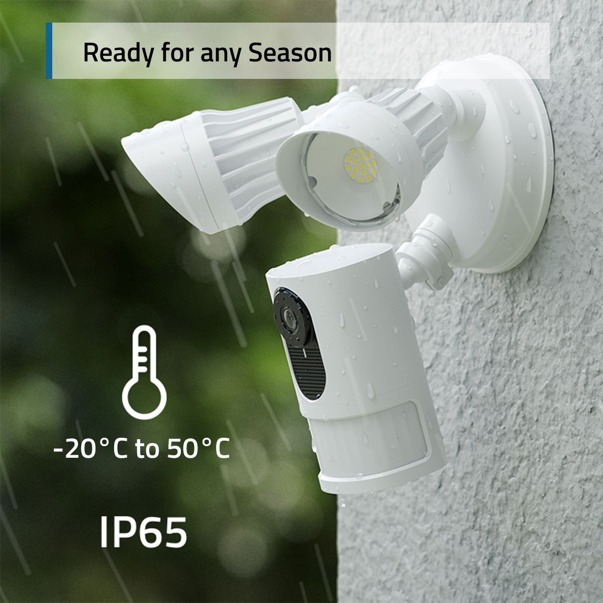 ANKER EUFY 1080P FLOODLIGHT SECURITY CAMERA- كاميرا منزلية خارجية بدقة 1080 بكسل مزودة بكشاف ضوئي من انكر