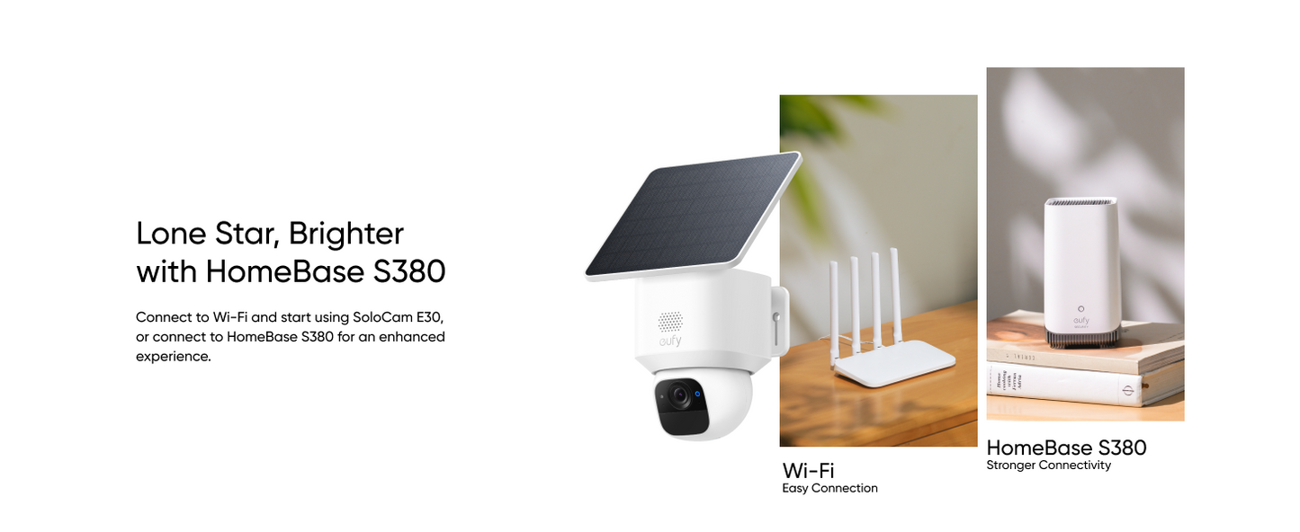 Anker eufy SoloCam E30 White - كاميرا منزلية خارجية ذكية تعمل بالطاقة الشمسية من انكر