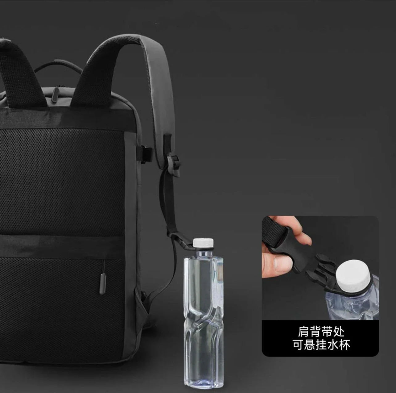 Youpin TANJIEZHE Large Capacity Backpack Travel Waterproof Gray - حقيبة ظهر ذات سعة كبيرة 25-30 لتر ضد الماء من شاومي