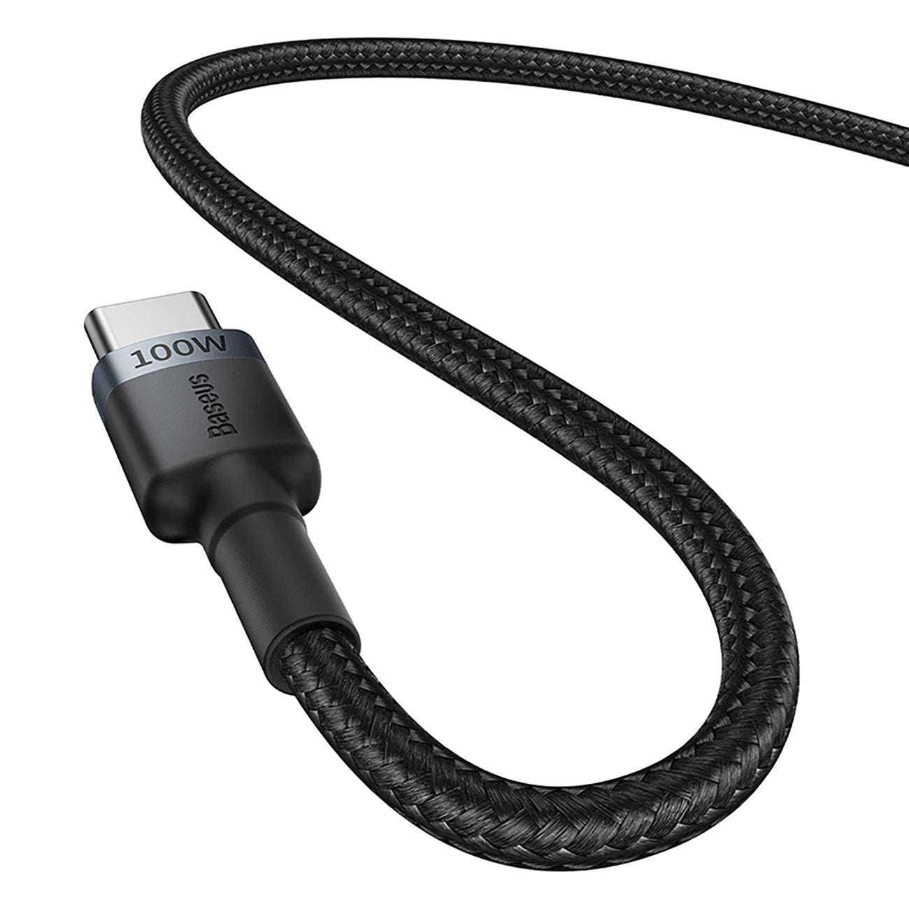 BASEUS CAFULE CHARGING CABLE USB-C TO USB-C 100W 1M 2PCS RED BLACK+GREY BLACK - كيبل تايب سي تايب سي 100 واط بطول 1 متر من باسيوس (قطعتان)