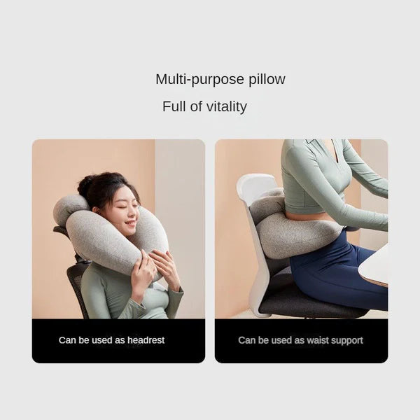 8H Nap pillow Grey - وسادة النوم العميق ذات الشكل الهلالي 8H