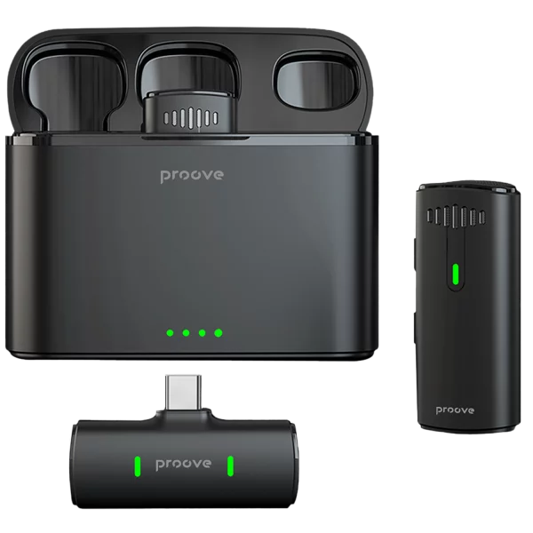 Proove Wireless Microphone Demo Type-C black - نك مايك لاسلكي بمنفذ تايب سي من بروف