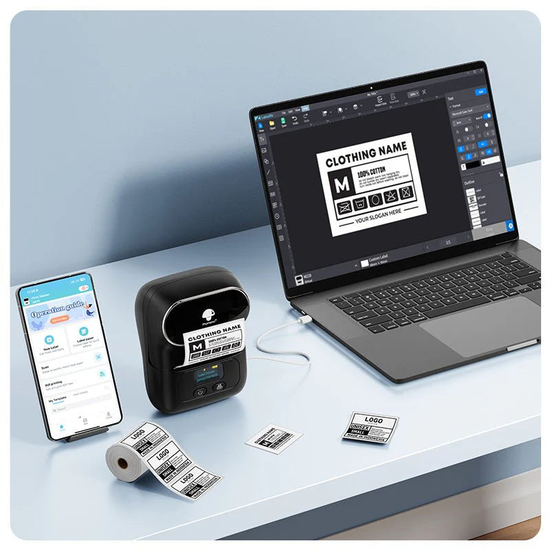 M110 PORTABLE PRINTER BLACK - طابعة ملصقات حرارية محمولة