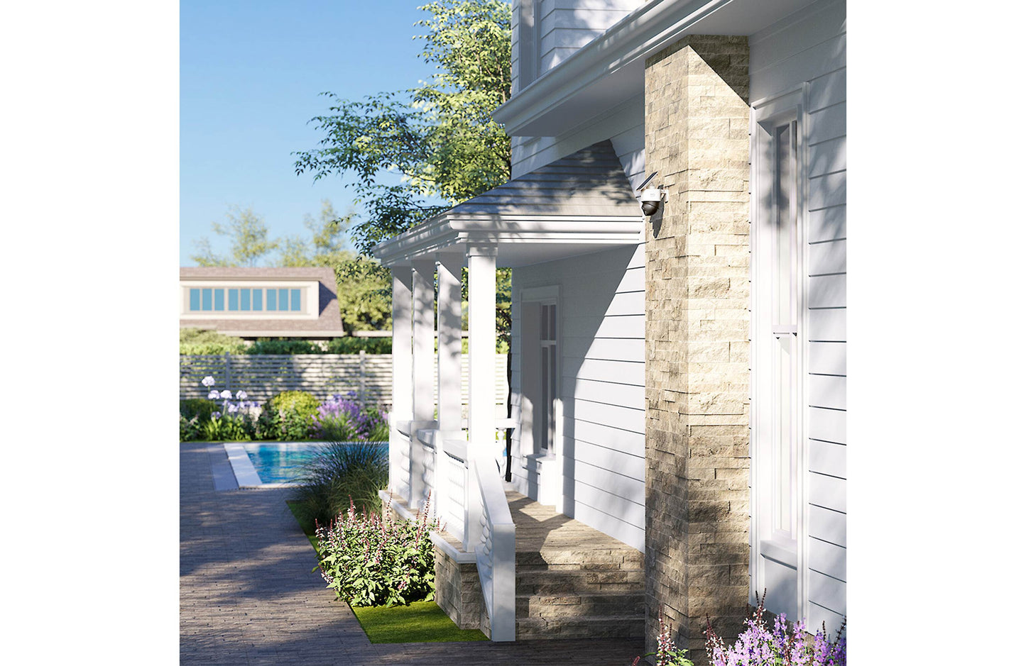 ANKER EUFY SECURITY CAM SOLOCAM S340 360 - كاميرا مراقبة خارجية مزدوجة العدسة تعمل بالطاقة الشمسية من انكر