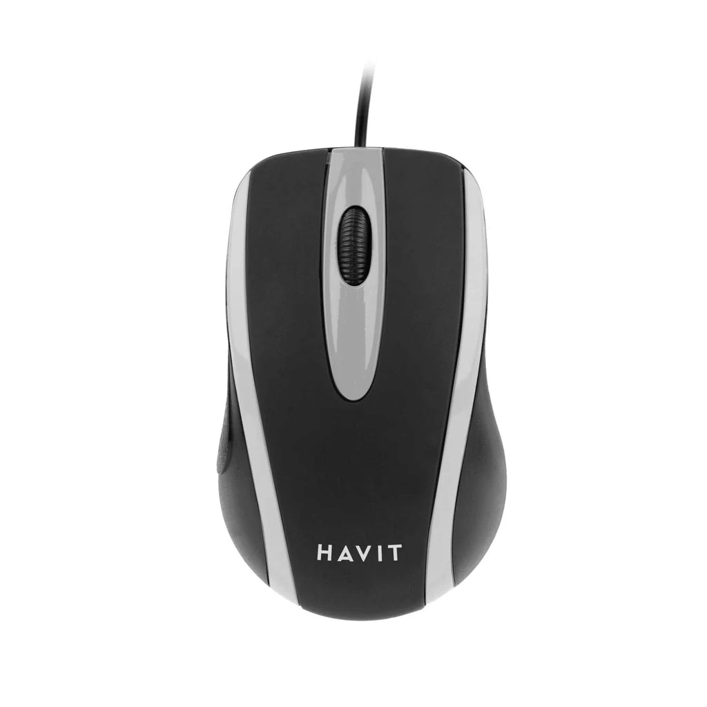 Havit HV-MS753 Wired Optical Mouse Black + Grey - ماوس سلكي من هافيت