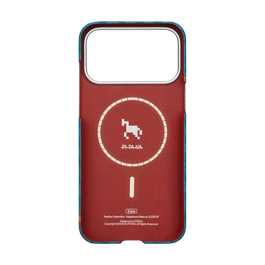 PITAKA HAPPINESS RIDES IN PITAKA EDGE CASE FOR IPHONE 17 PRO MAX INDIGO - كفر ايفون 17 برو ماكس ماك سيف من بيتاكا