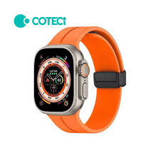 COTECI W108 IWATCH MAGNETIC SILICONE STRAP FOR APPLE WATCH 21048 - سير ساعات ابل رياضي من كوتي برتقالي