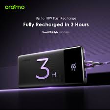 Oraimo Toast 22.5 Byte 10000mAh 22.5W Power Bank - باوربنك 10000 ملي امبير 22.5 واط مع شاشة رقمية من اورايمو
